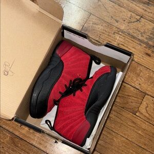 Jordan Kids Red and Black High-Top Sneakers